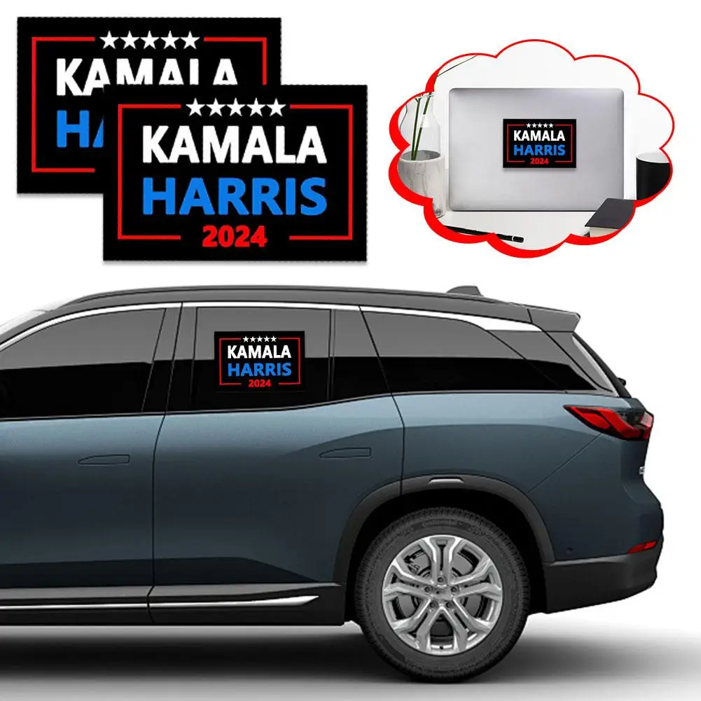 2 Pack Kamala Harris 2024 President Campaign Car Magnet Bumper Auto Truck Fridge Magnet Magnetic Decal G3H7