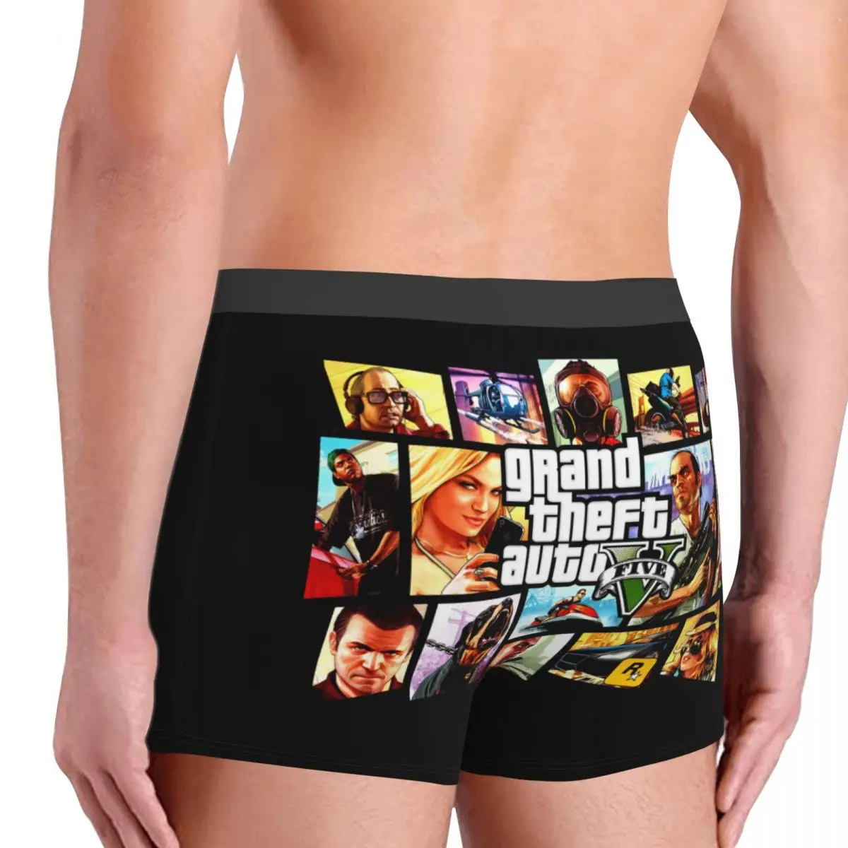 Custom Grand Theft Auto Adventure Game Underwear Men Breathable GTA Boxer Briefs Shorts Panties Soft Underpants For Homme