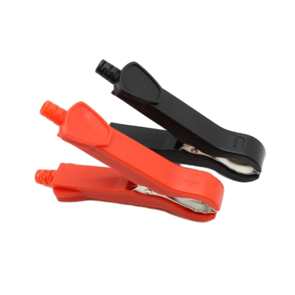 30A 90mm Crocodile Car Battery Test Clips Emergency Start Power Alligator Clips Connector Red+Black 10PCS