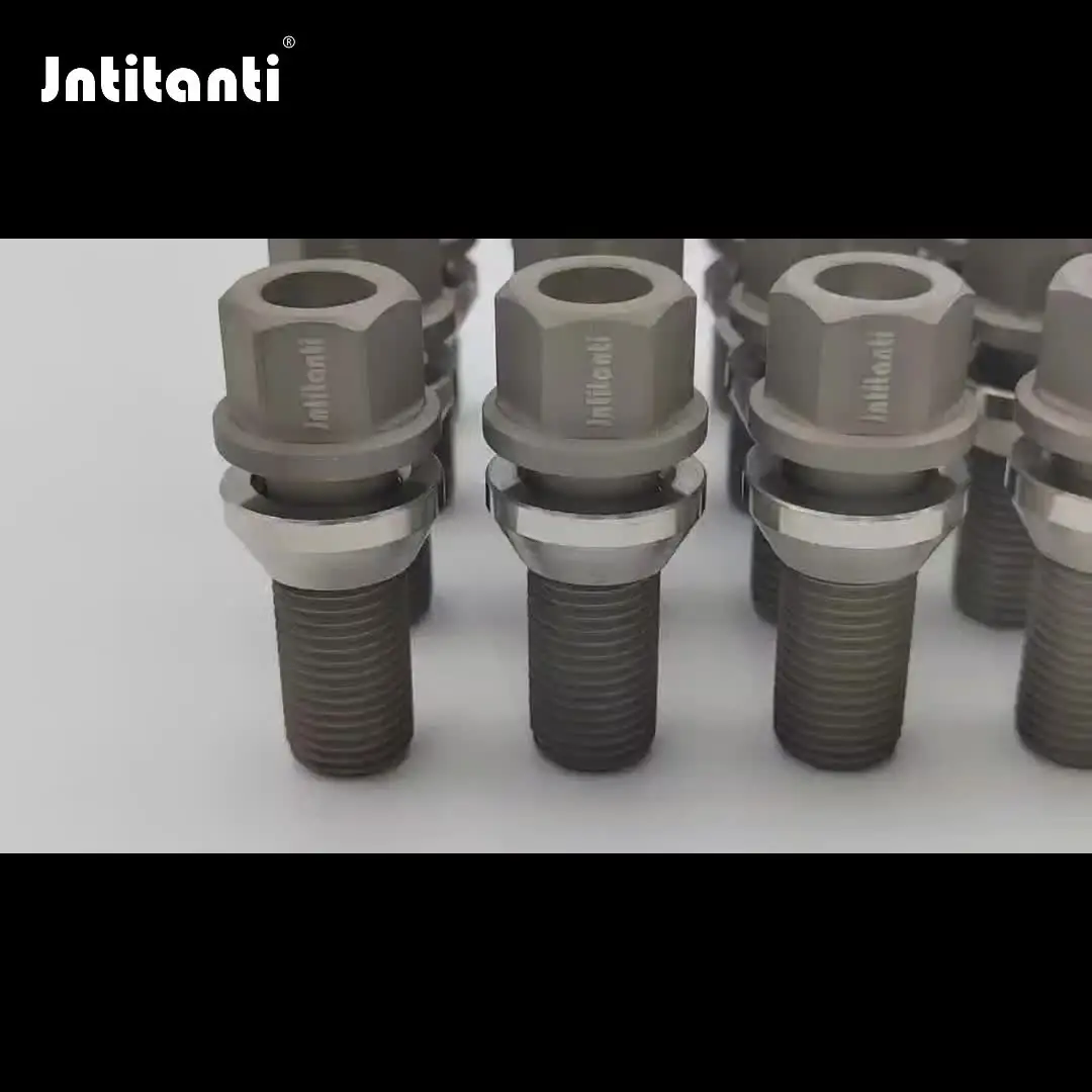 Титановый болт с наконечником колеса Jntitanti Gr5 винт M12x1 5x28/35/40/45/50/55/60/65 мм бесплатная