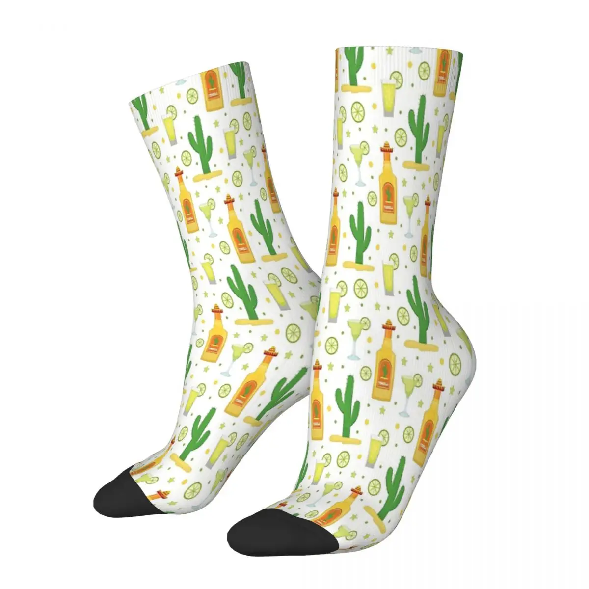 Margarita Tequila Fiesta Time Socks Male Mens Women Autumn Stockings Printed