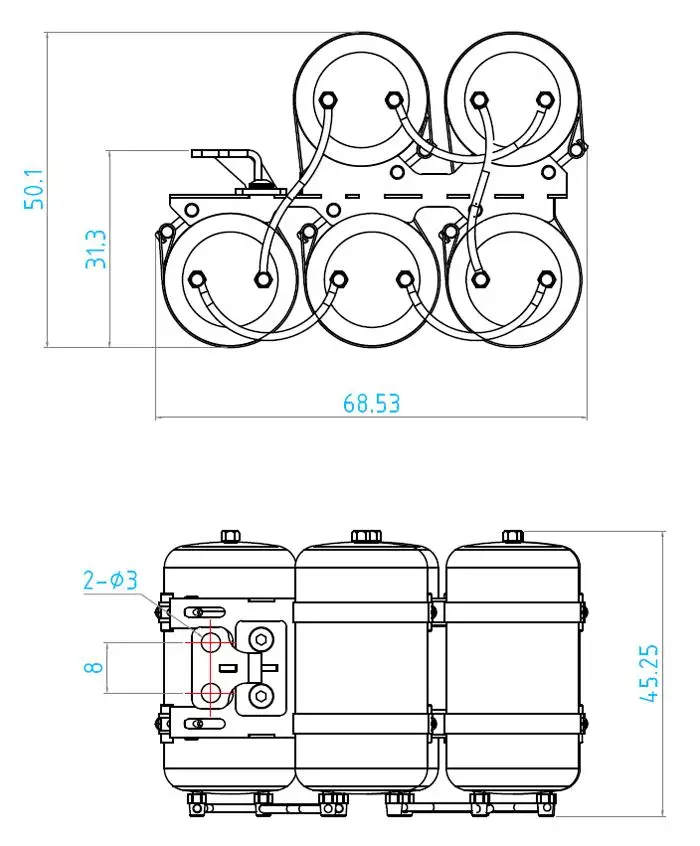 1/14 RC Truck für Tamiya Traktor Simulations-Benzintank Schlammkopf-Dekoration DIY Fernsteuerungs-Zubehör Automodell LESU G-6120 – Detail 1