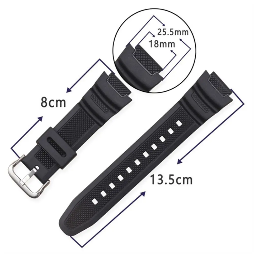 Men Women Silicone Strap Pin Buckle Sports Watch Band Silicone Watch WristBand for Casio AE-1200WH AQ-S810W MRW-200H