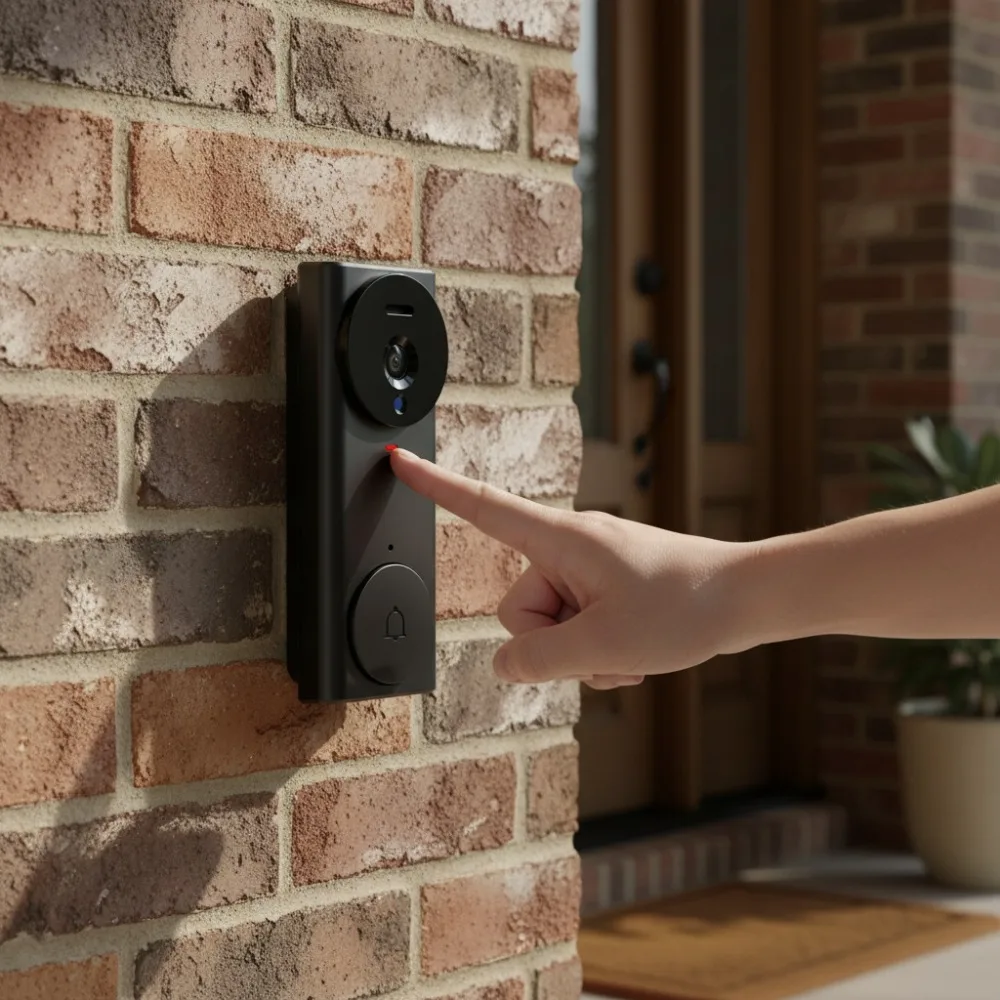 4.3 Inch Display Wireless Video Doorbell No Punch Installation Smart Visual Door Bell Two‑Way Intercom Camera with Indoor Screen