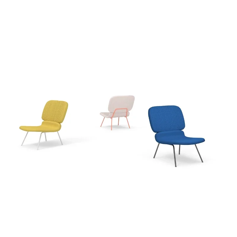 

Modern Fabric Executive Armchair Stainless Steel Frame Comfortable Multifunctional Office Lounge Waiting Area