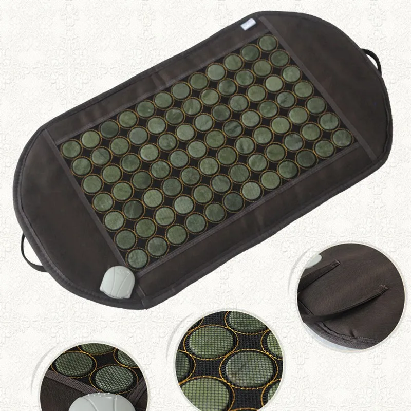 95*50CM Natural Real Jade Stone Tourmaline Thermal Massage Mat Far FIR Heat Ceramic Mattress FREE GIFT
