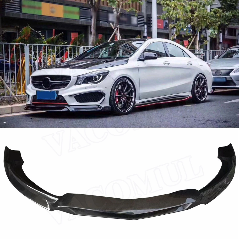 VACOMUL alerón delantero de fibra de carbono para Mercedes Benz Clase CLA W117 CLA180 CLA200 CLA250 CLA45 AMG R1 estilo parachoques ChinGuard