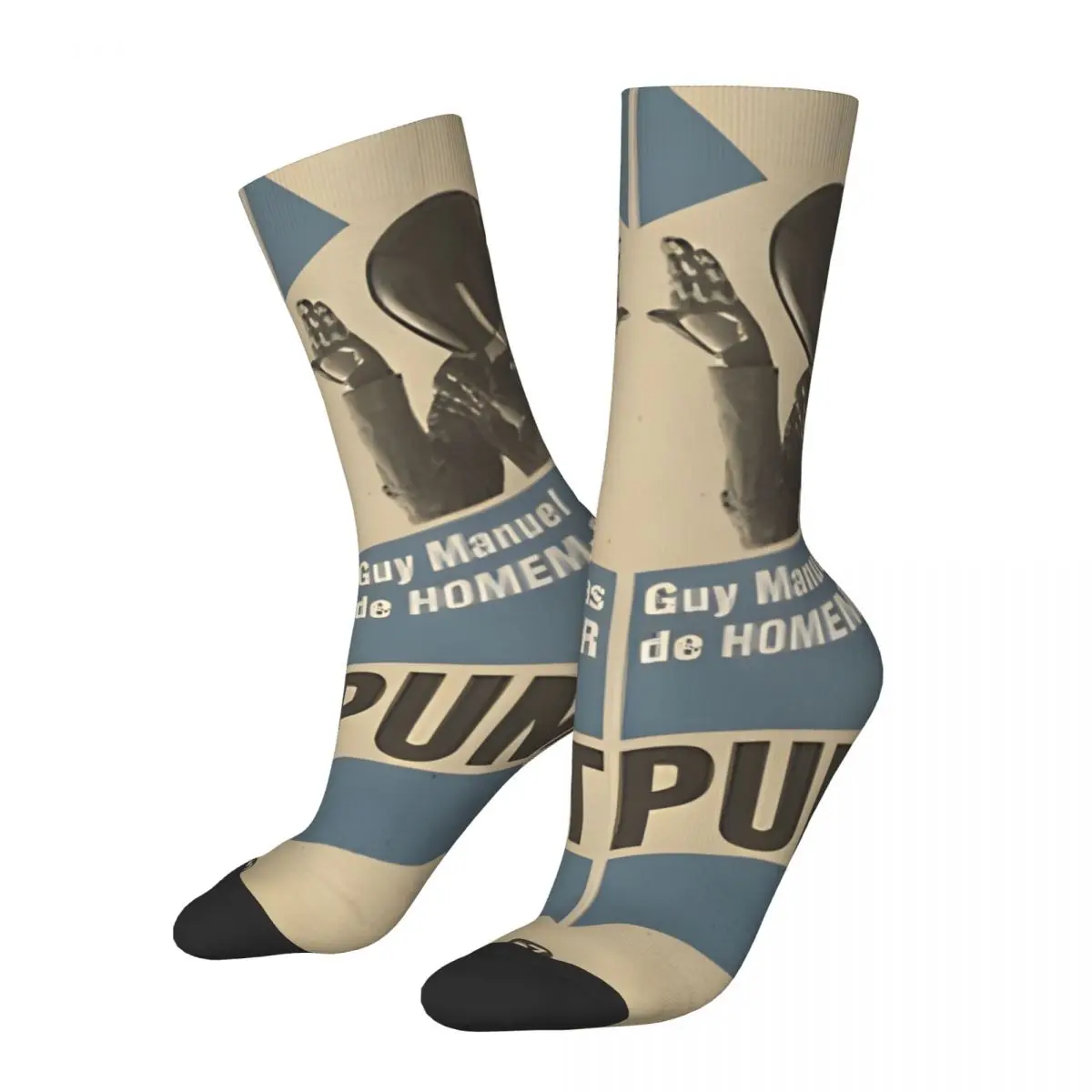 Retro Fun Men's compression Socks Unisex D-Daft Punk Harajuku Seamless Printed Novelty Crew Sock