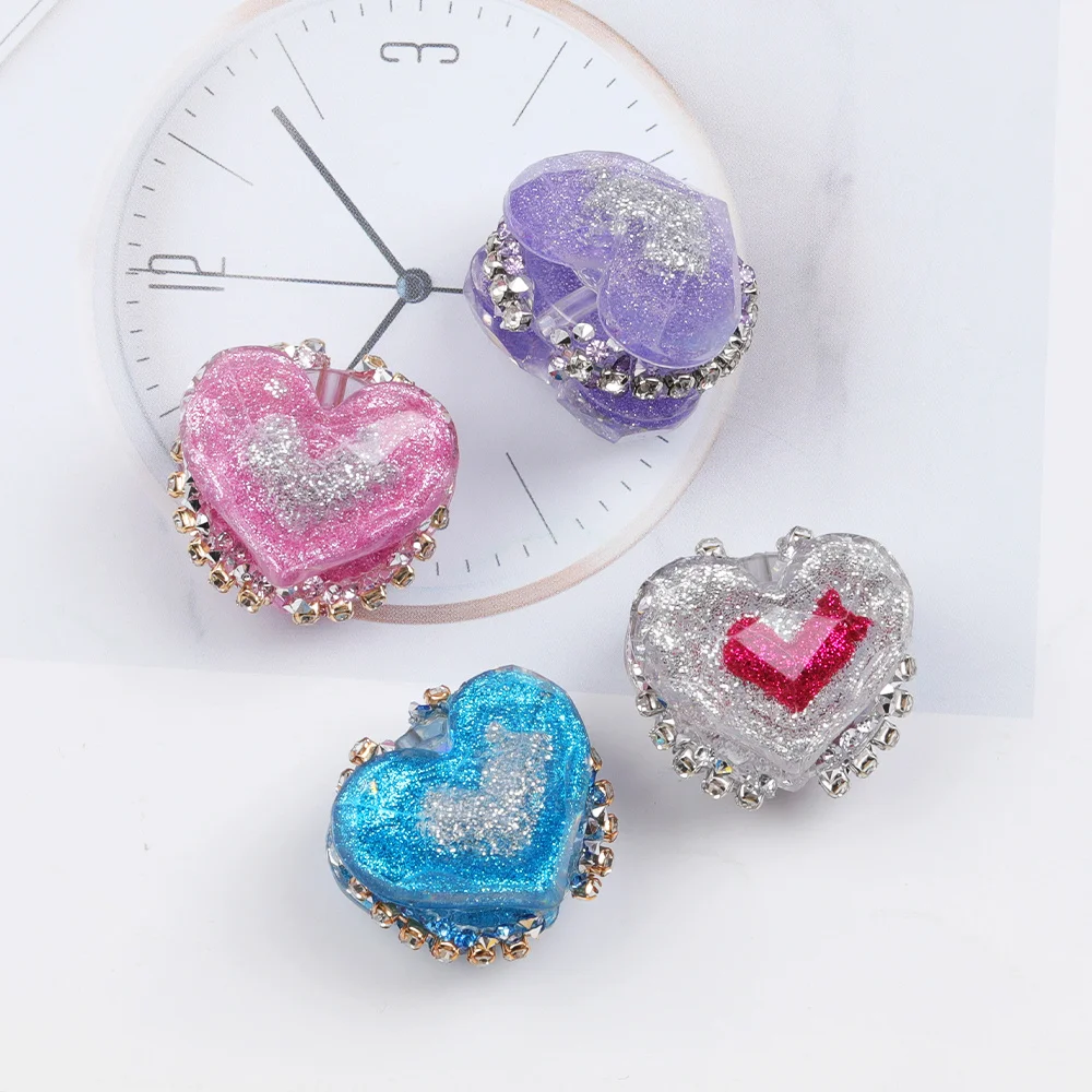 

Cordial Design 26*26MM 20Pcs DIY Bead/Hand Made/Heart Shape/Rhinestone Effect/Acrylic Bead/Jewelry Findings & Components #18219