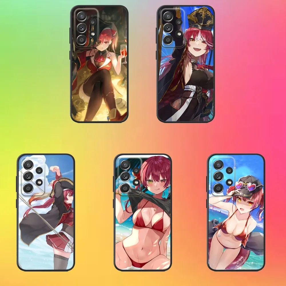 

Houshou Marine H-Hololive Phone Case For Samsung S25,S24,S21,S22,S23,S30,Ultra,S20,Plus,Fe,Lite,Note,10,9,5G Black Cover