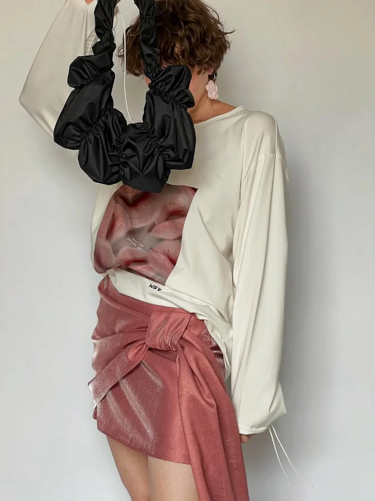 

Sweet High Waist Ribbon Mini Skirt Women Casual Pleated Ruffle Slim Short Skirts 2026 New Lady Spring Autumn Daily Commute Wear