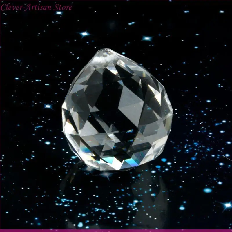 E06B Lámpara cristal transparente Bola colgante Swratcher Decoración bodas 20 mm