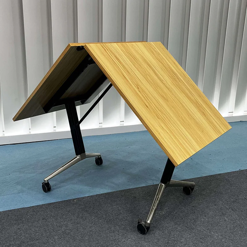 Tavolo da allenamento a scomparsa tavolo da conferenza pieghevole scrivania da bar lunga con puleggia può essere giuntata e pieghevole mobile combinato