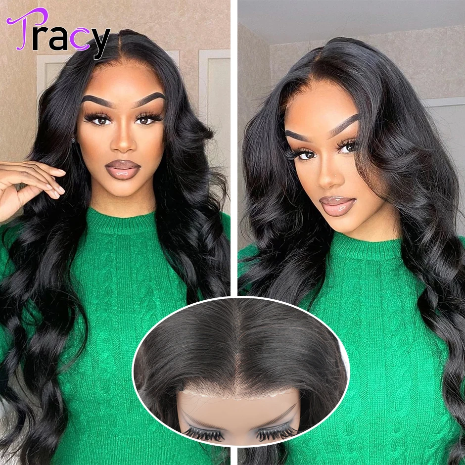 Rambut Palsu Tracy Rambut Palsu Manusia Renda Depan Tanpa Lem Gelombang Tubuh Wig Rambut Manusia Pakai Go Wig Penutup Renda Pra Potong untuk Wanita