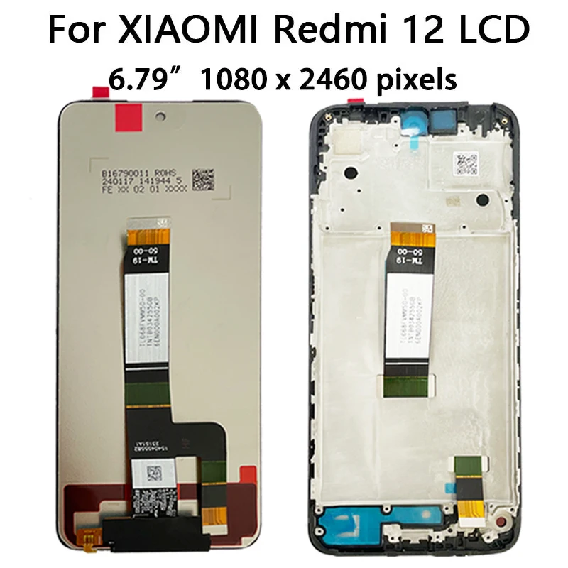 6.79\'\'for Xiaomi Redmi 12 LCD 23053RN02A Display Touch Screen Digitizer Assembly Redmi12 LCD Display Replacement Repair Parts