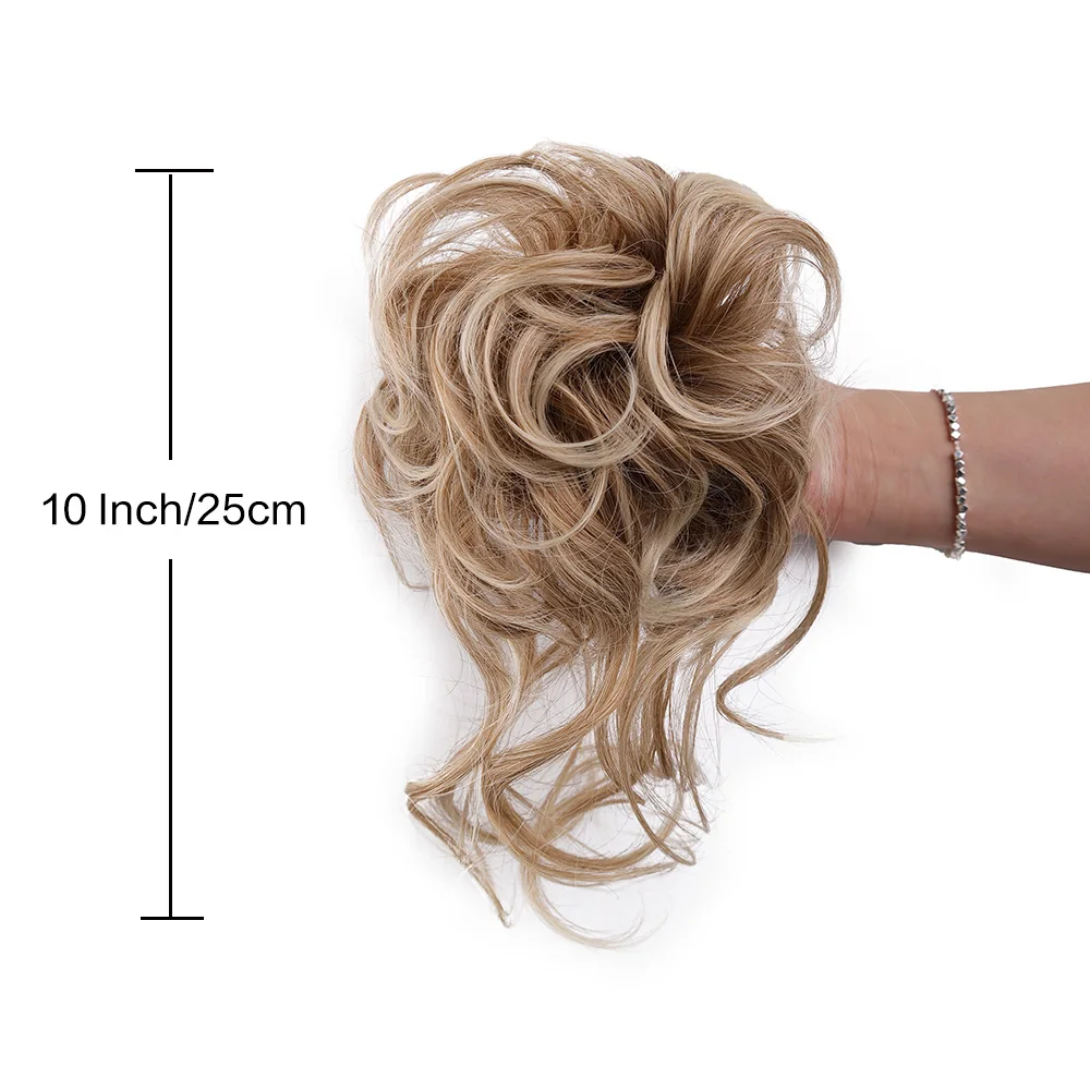 Messy Bun Hair Piece Tousled Updo H air Extensions With Elastic Hair Bands Curly Hair Bun Scrunchie for Women Girls