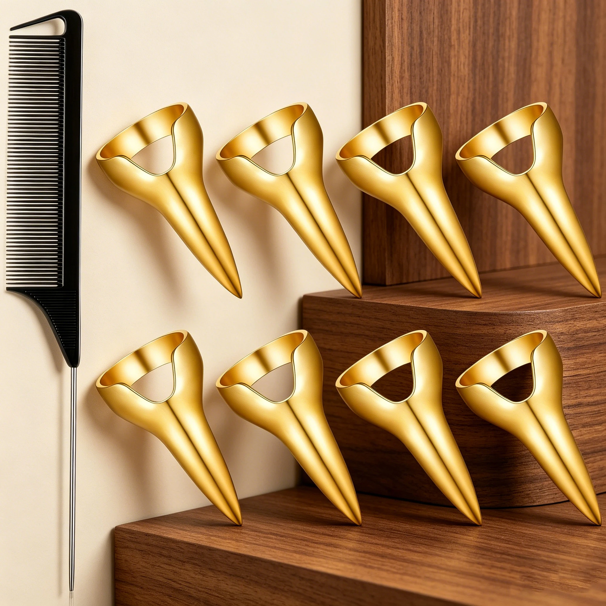 9-Piece Hair Braiding Tool Set Metal Hair Looping Styling Tools Rat Tail Comb Ponytail Maker Salon Hairdressing Accessories