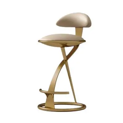 Italian light luxury home front desk chair Island bar chair High stool Premium bar chair