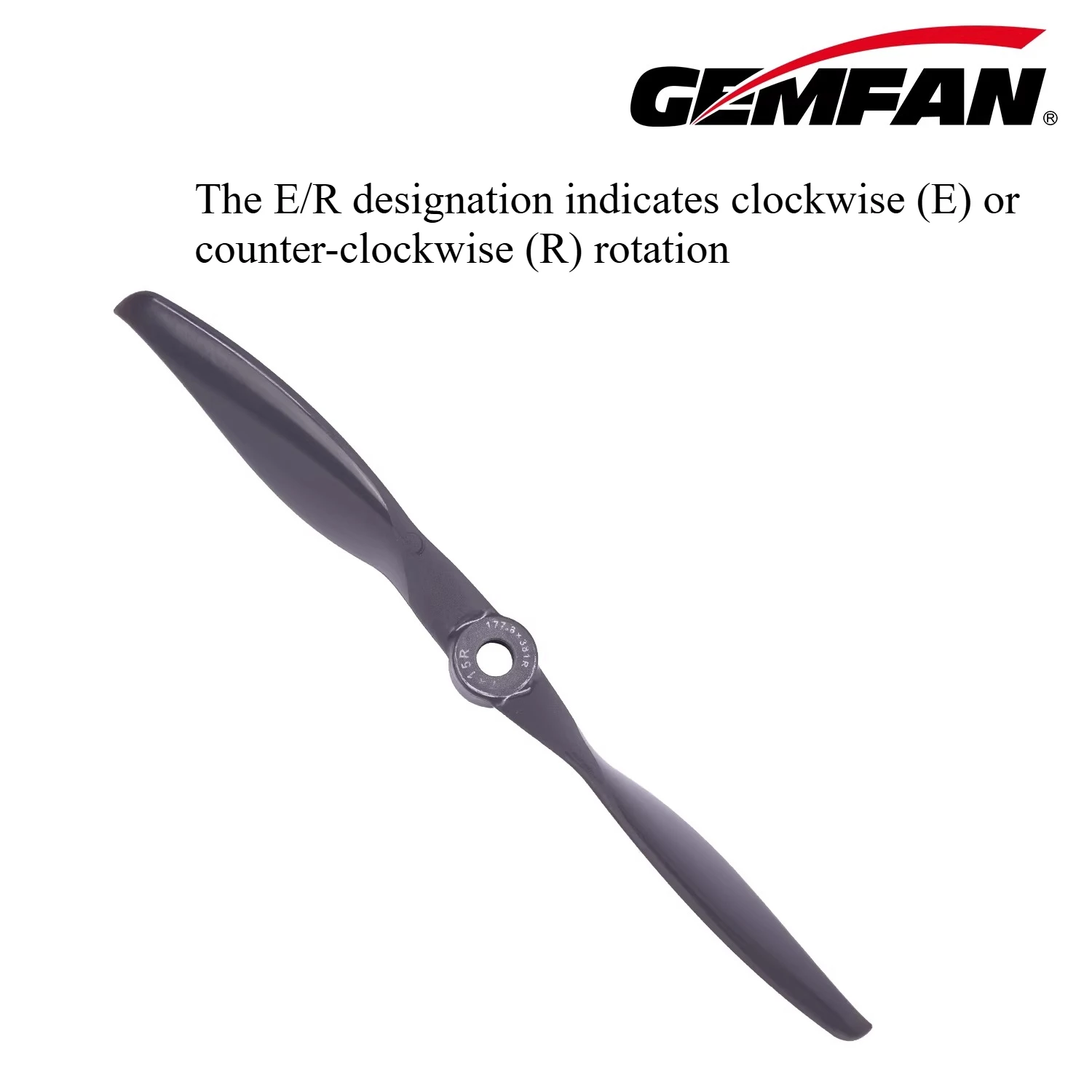 

Gemfan 7x15E/7x15R Vortex Propellers. 7" 2-blade Glass Fiber Nylon. 2CW or 2CCW Option. Optimized for Fixed Wing RC Planes.