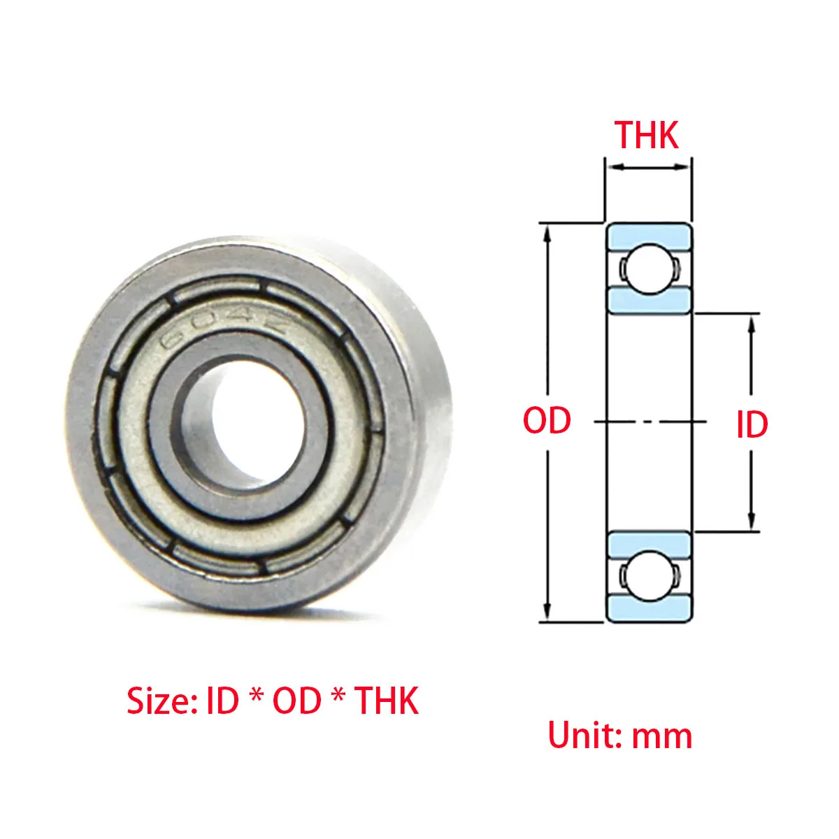 

6000 6001 6002 6003 6004 6005 6006 6007 6008 2RS/ZZ Rubber Sealed Deep Groove Ball Bearing Micro Bearing