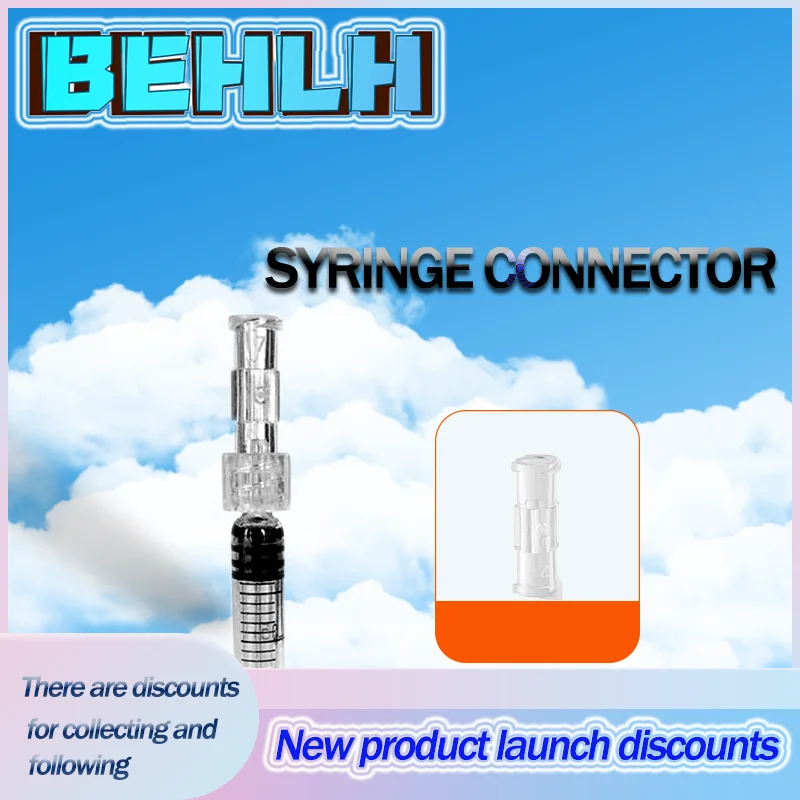 Conversion Adhesive Double Male Luer Connector Drug-guided Butt-connected Plastic PP Syringe Conversion Adhesive Luer Syringe