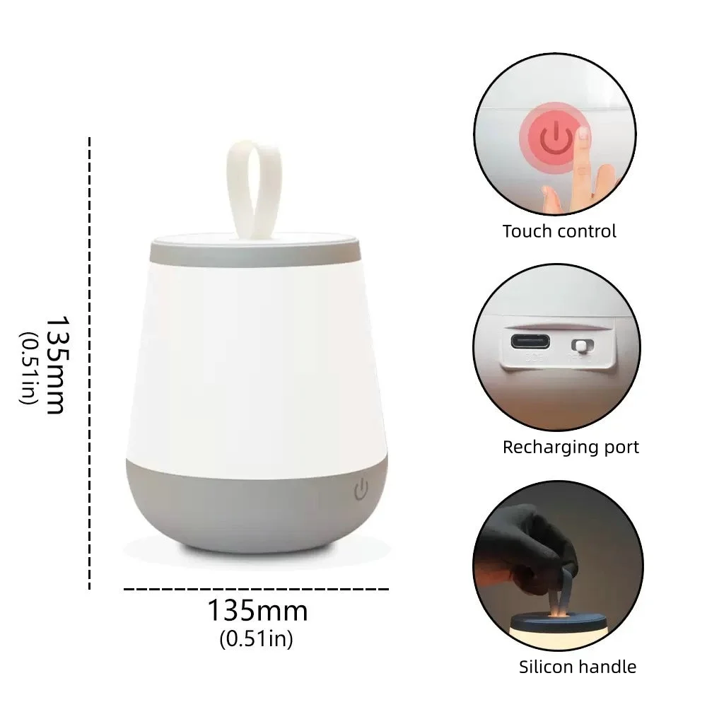 Portable Outdoor Table Lamp Dimmable Rechargeable Night Light Remote controlled RGB Water-Resistant Hanging Lantern f/Patio Camp