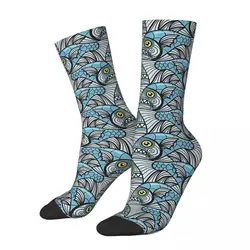 Calzini da uomo divertenti Escher Fish Pattern I Vintage Harajuku Ocean Pattern Hip Hop Casual Pattern Crew Crazy Sock Gift stampato