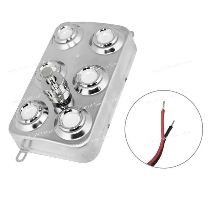 DC36-48V Ultrasonic Industrial Atomizer 6 Heads, Stainless Steel Mist Maker Humidifier for Pond Fog Machine (No PSU)