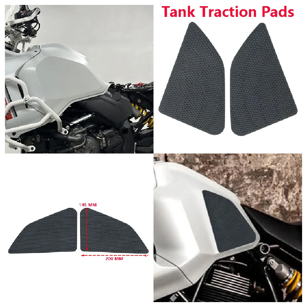 

Motorcycle Tank Grip Pad Fits for Ducati DesertX RALLY DESERT X Adventure 2022-2025 FuelTank Side Knee Traction Anti Slip Pads