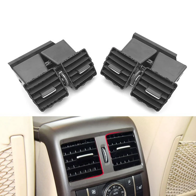 1 PCS Car Rear Center Console Air Vent AC Vent Grille Outlet Assembly Black ABS For Mercedes Benz W166 W292 ML GL GLE GLS