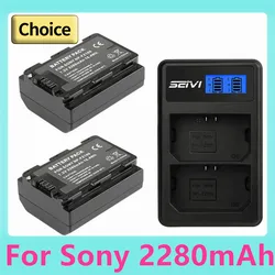 2280mah NP-FZ100 NPFZ100 NP FZ100 Li-ion Battery + LED dual charger for Sony Alpha A7III A7R III A9 Alpha 9 A7R3 A6600 Camera