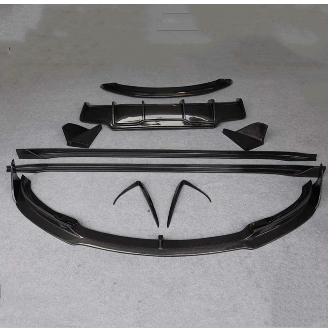 Carbon Fiber Front Rear Lip Assembly For Tesla Model 3 2019 2020 2021 modified side skirt tail wing Auto Accssories