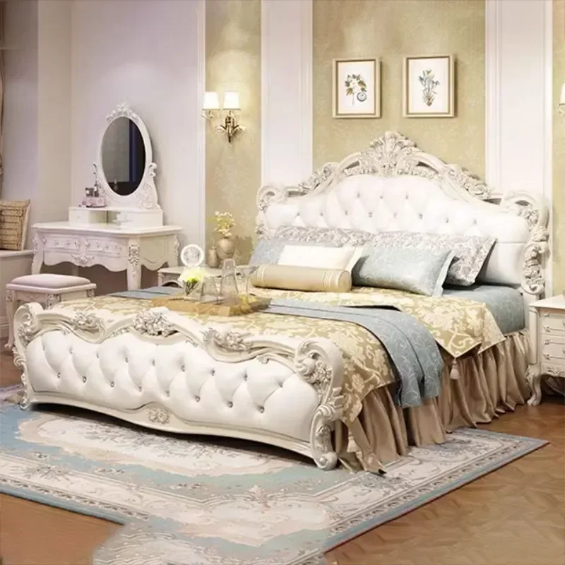 

Luxury King Size Double Bed Royal Queen Headboard Frame Double Bed Modern Sleeping Letto Matrimoniale Furniture For Bedroom