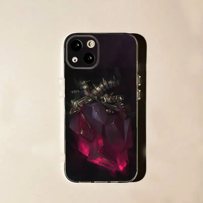 Heart Machine Cool Stuff Phone Case For iPhone 11 12 Mini 13 14 15 Pro XS Max X 8 7 6s Plus 5 SE XR Transparent Shell