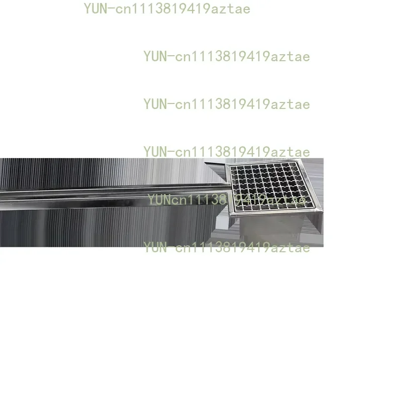 Heavy Stainless Steel Linear Floor Drain Groove Built-In Slope Industrial Indoor Drain ChannelA