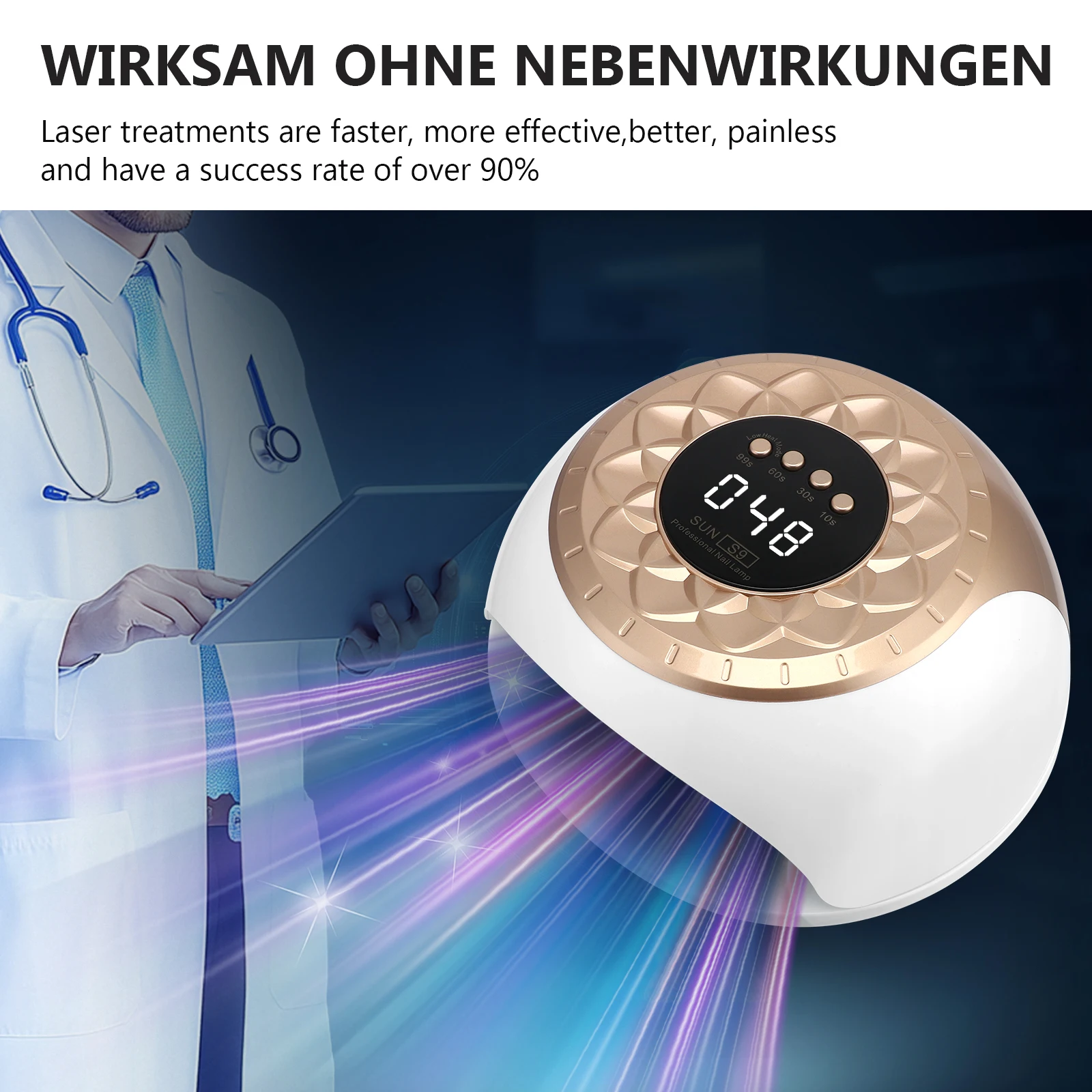 2-In-1 جهاز ليزر الأظافر الفطرية إصلاح سريع تو فطريات الأظافر فطار الأظافر يزيل 57 Led جل البولندية تجفيف مصباح آلة الاتحاد الأوروبي