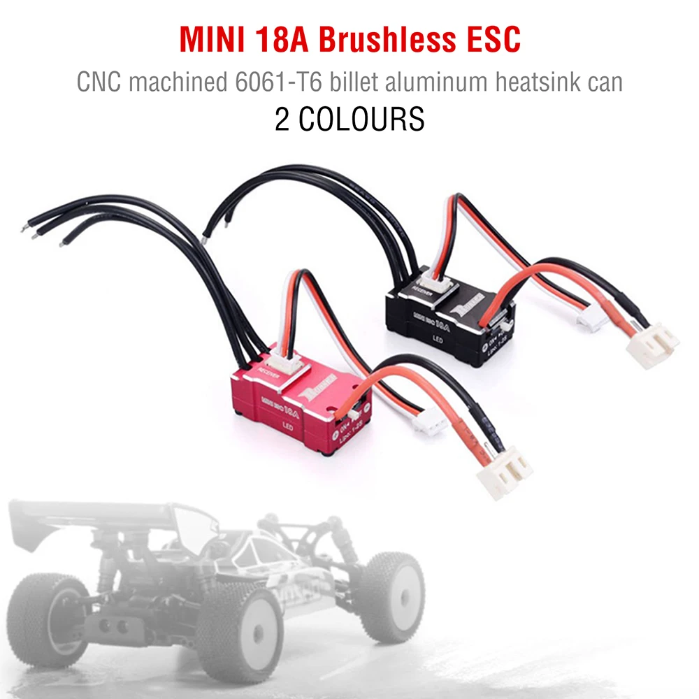 Rakéta Mali RC sensorless brushless motoros 18A ESC Kis dzsesszegyüttes 2500KV-9500KV motoros számára kyosho mr03 -ért Parány- DRZ 1/24 1/28 1/32 RC autó