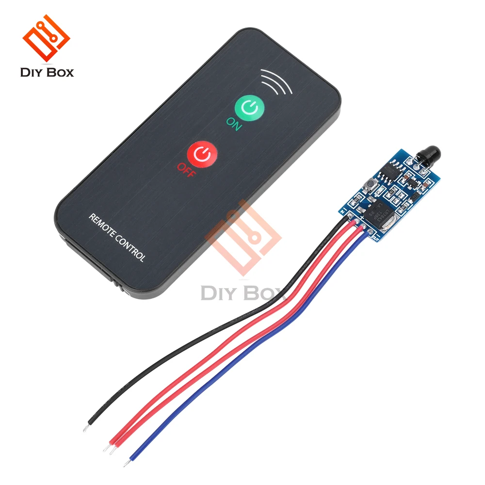 DC2.5V-24V 1-2 Keys Switch Infrared Remote Control Receiving Module Learning Type Code Remote Control Transmitting Receiver