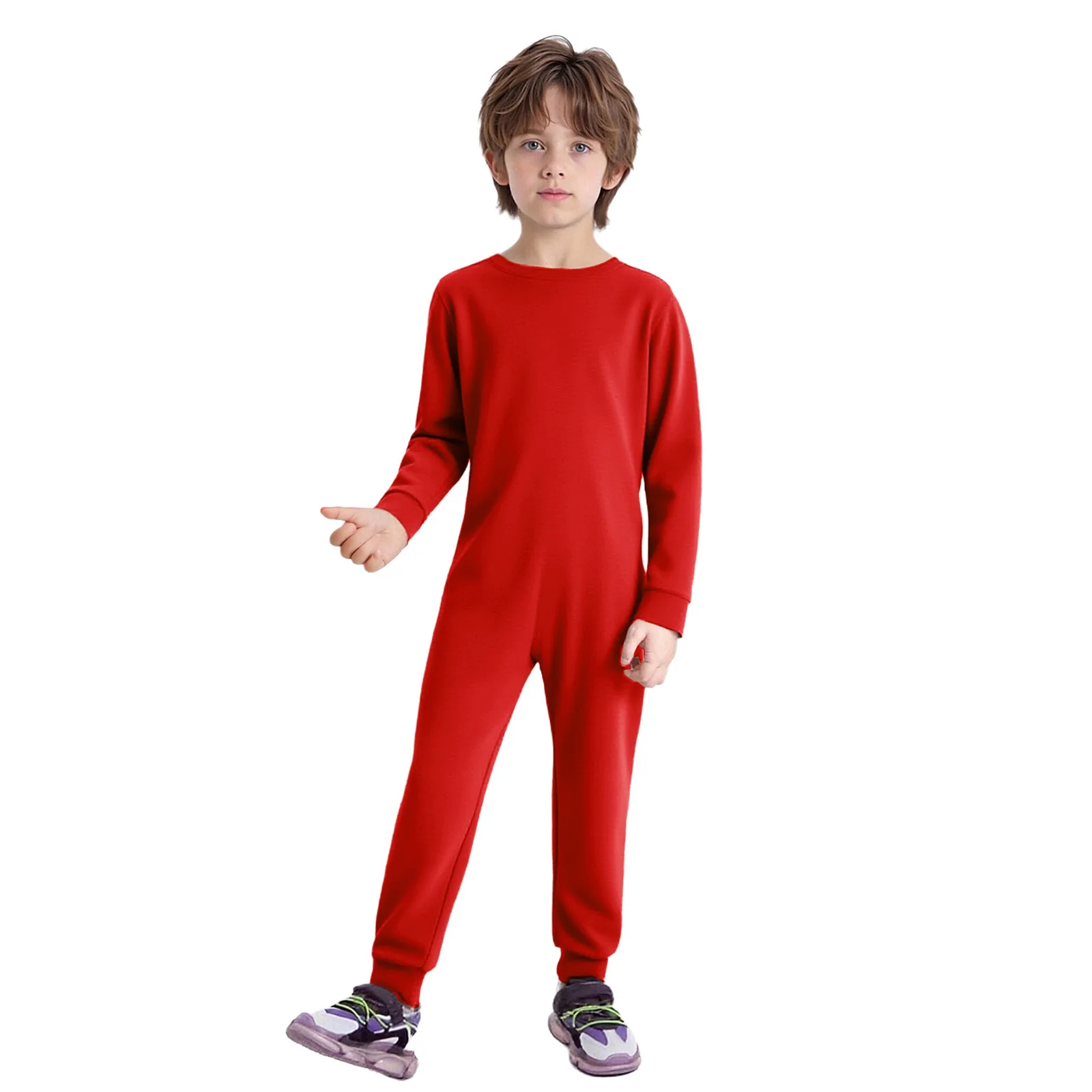 

Kids Boys Special Needs Adaptive Clothing Rompers Cotton Long Sleeve Invisible Zipper One Piece Jumpsuit for Wearing All Day