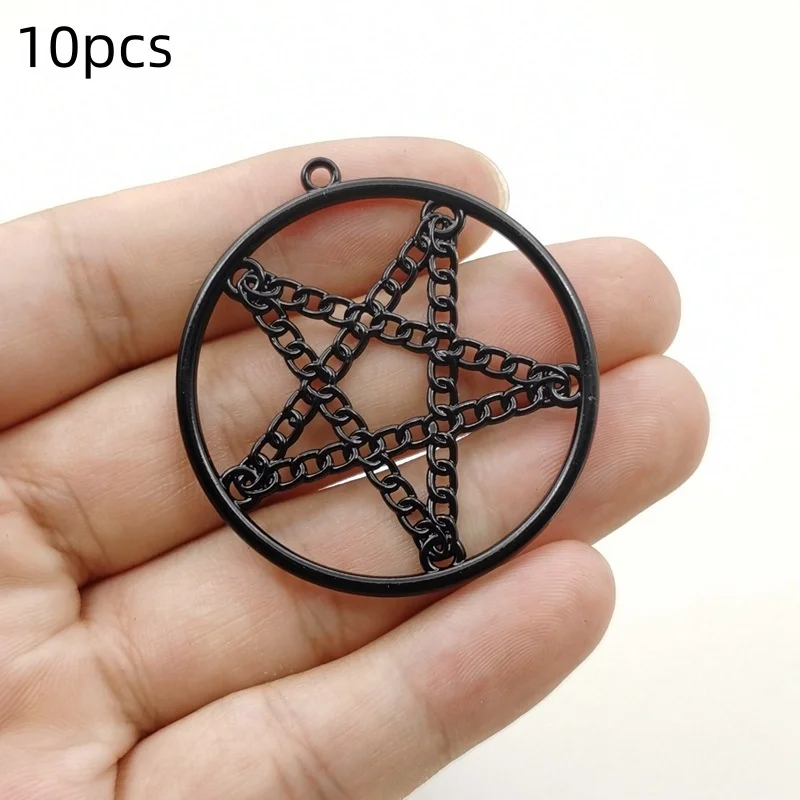 10pcs Zinc Alloy Circular Pentagram Charms Pendants Designer Charms Fit Jewelry Making DIY Jewelry Findings image 2