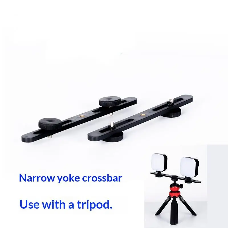 1Pcs Flash Bracket Mount Tripod With 2 Hot Shoe Adapter Screws For Digital SLR Camera Universal Double End Light Stand Holder