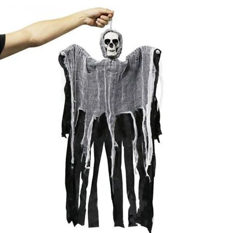 Halloween Theme Skeleton Ghost Hanging Decoration Stretchy Grim Reaper Horror Props Haunted House Halloween Party Decorations