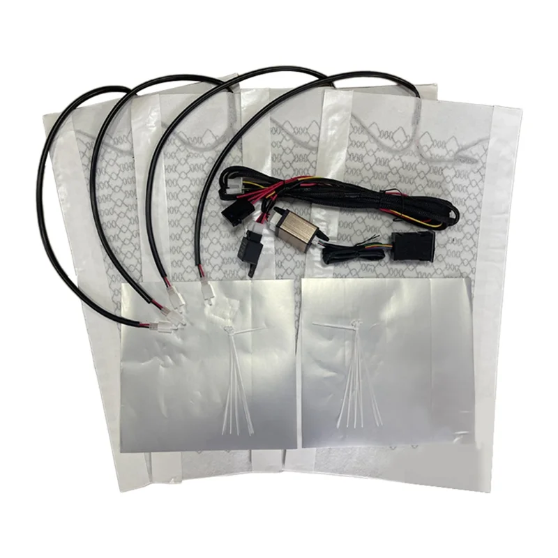 

Универсальный встроенный комплект обогрева автомобильных сидений, подходит для 2 сидений, 12 В, грелки из углеродного волокна, W, 5-уровневая система управления-L94A