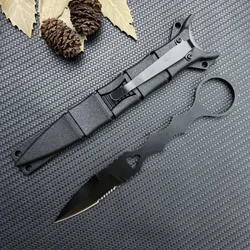 New SOCP Spear Point BM 176 with Kydex Sheath Half Serrated Blade Tactical Knife Bushcraft Mini Pocket Survival Camping EDC Tool