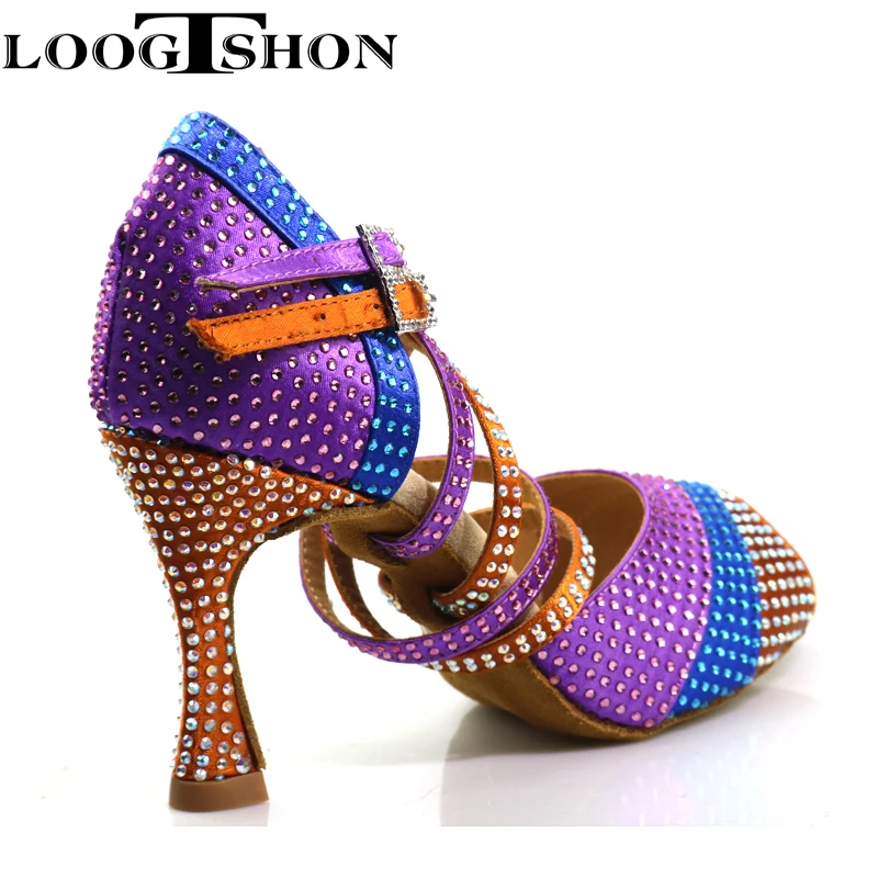 Loogtshon, zapatos de mujer 2020, zapatos de baile latino para mujer, zapatos de baile latino de 10CM de tacón alto, zapatos de baile suaves de