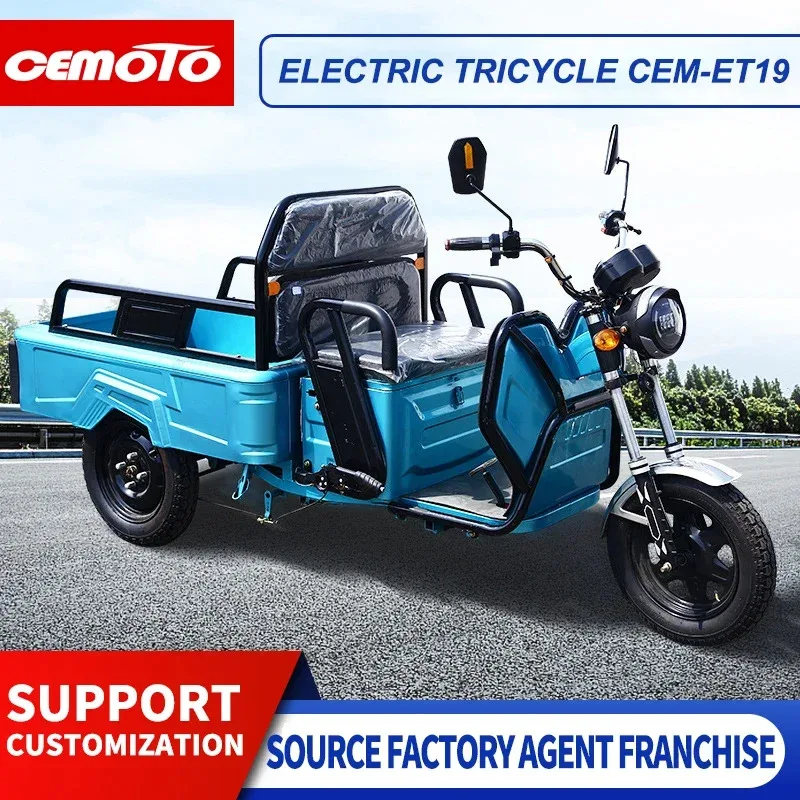 

Factory Hot Selling Best Cargo E Trike 60V 800W Heavy 3 Wheel Electric 12" Fat Tire Adult Delivery Tricycles For