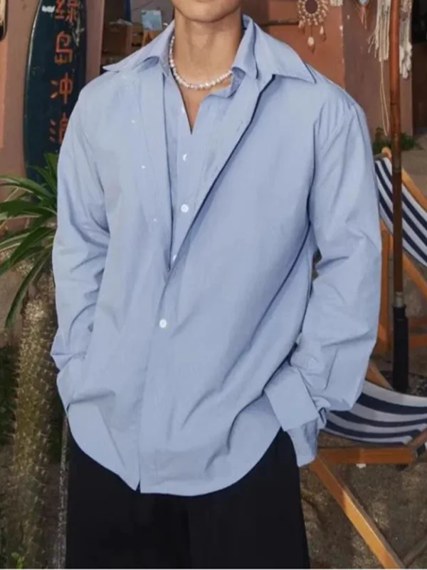 

Мужская свободная рубашка-куртка в американском уличном стиле, простая, для пар, с длинным рукавом, из полиэфирного волокна, износостойкая