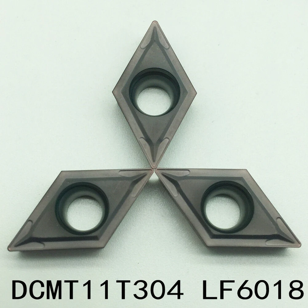 Immagine 7: Inserti in carburo pratici, 10 pezzi/scatola, accessori CNC DCMT11T304 LF6018, ricambi per tornitura domestica, pratici.