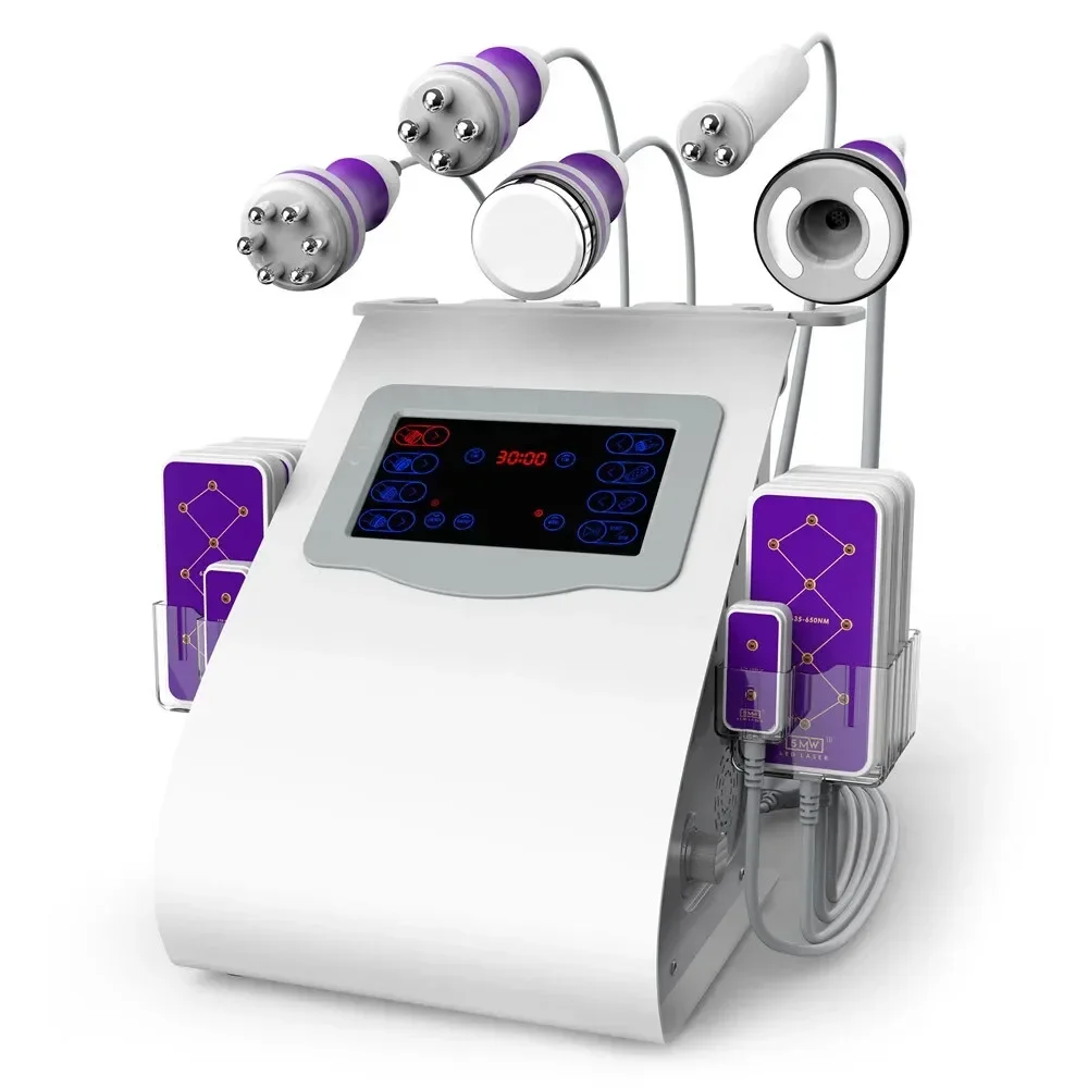 Ultrasonic 6 in 1 Cavitation Vacuum Cellulite Removal Anti-Aging 40K  Cavitation System Machine