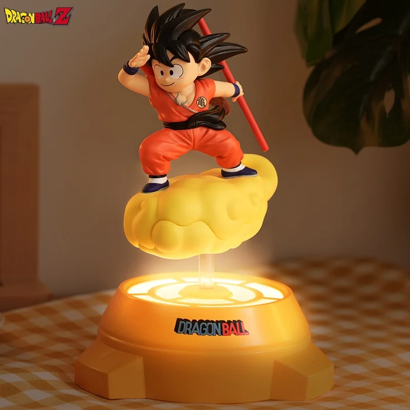 Dragon Ball Anime Peripheral Figure Goku Rolling Night Light Bedroom Decorations Emit Light Model Toy Children Christmas Gifts